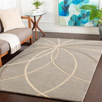 Surya Forum Fm-7217 Medium Gray, Cream, Camel Geometric Area Rug