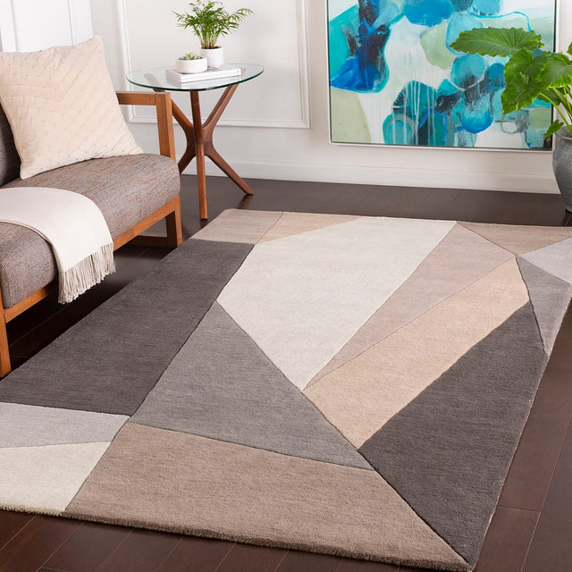 Surya Forum Fm-7225 Charcoal, Light Gray, Khaki, Camel Rugs.