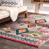 Nuloom Bohemian Liz Nbo1692A Dark Gray Area Rug