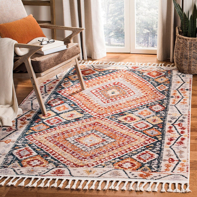 Safavieh Farmhouse Fmh816A Ivory / Navy Southwestern Area Rug