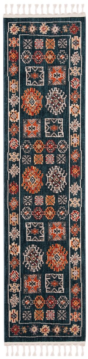 Safavieh Farmhouse Fmh822N Navy / Orange Bohemian Area Rug