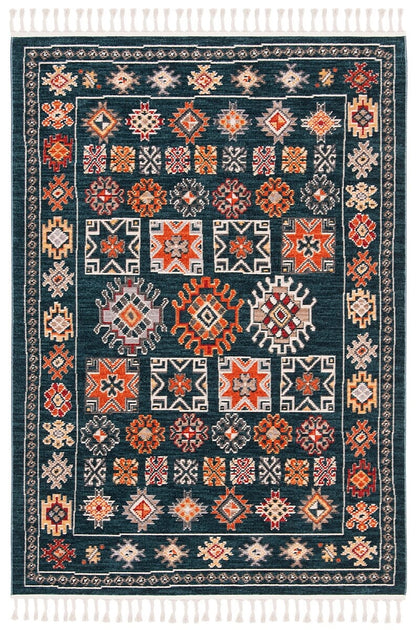 Safavieh Farmhouse Fmh822N Navy / Orange Bohemian Area Rug