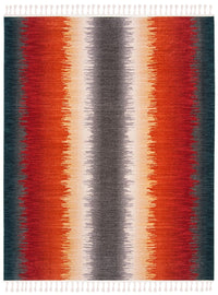 Safavieh Farmhouse Fmh824N Navy / Orange Striped Area Rug