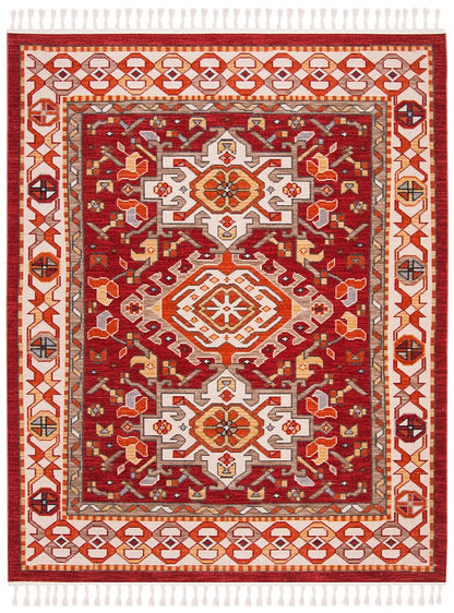 Safavieh Farmhouse Fmh825A Ivory / Red Area Rug