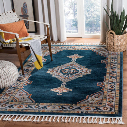 Safavieh Farmhouse Fmh830N Cream / Navy Area Rug