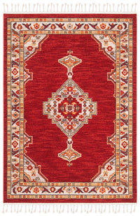 Safavieh Farmhouse Fmh830Q Creme / Red Area Rug