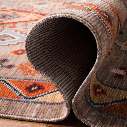 Safavieh Farmhouse Fmh848E Taupe / Orange Southwestern Area Rug