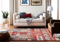 Safavieh Farmhouse Fmh849N Navy / Red Bohemian Area Rug