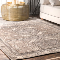 Nuloom Aztec Sahiry Naz2834A Beige Area Rug