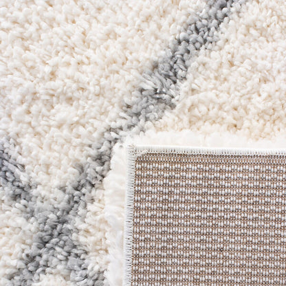 Safavieh Fontana Shag Fnt815A Cream / Grey Shag Area Rug