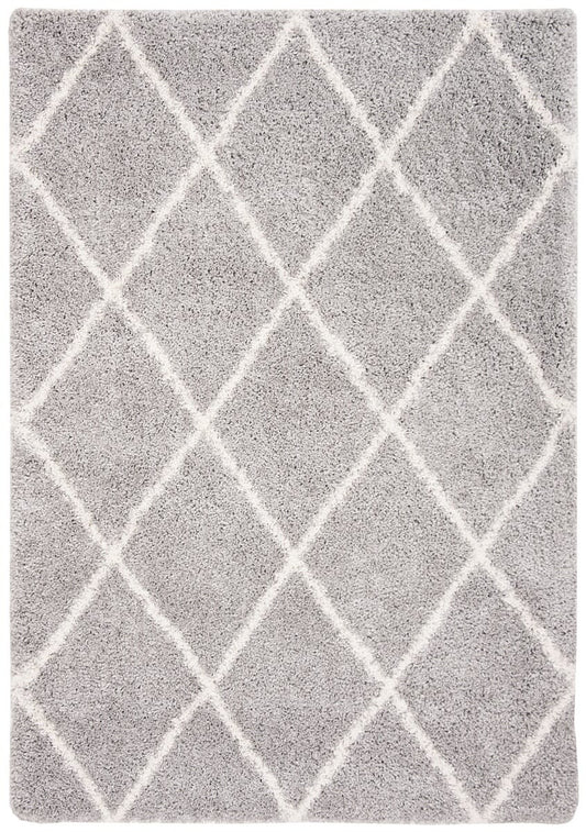 Safavieh Fontana Shag Fnt815G Grey / Cream Shag Area Rug