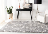 Safavieh Fontana Shag Fnt815G Grey / Cream Shag Area Rug