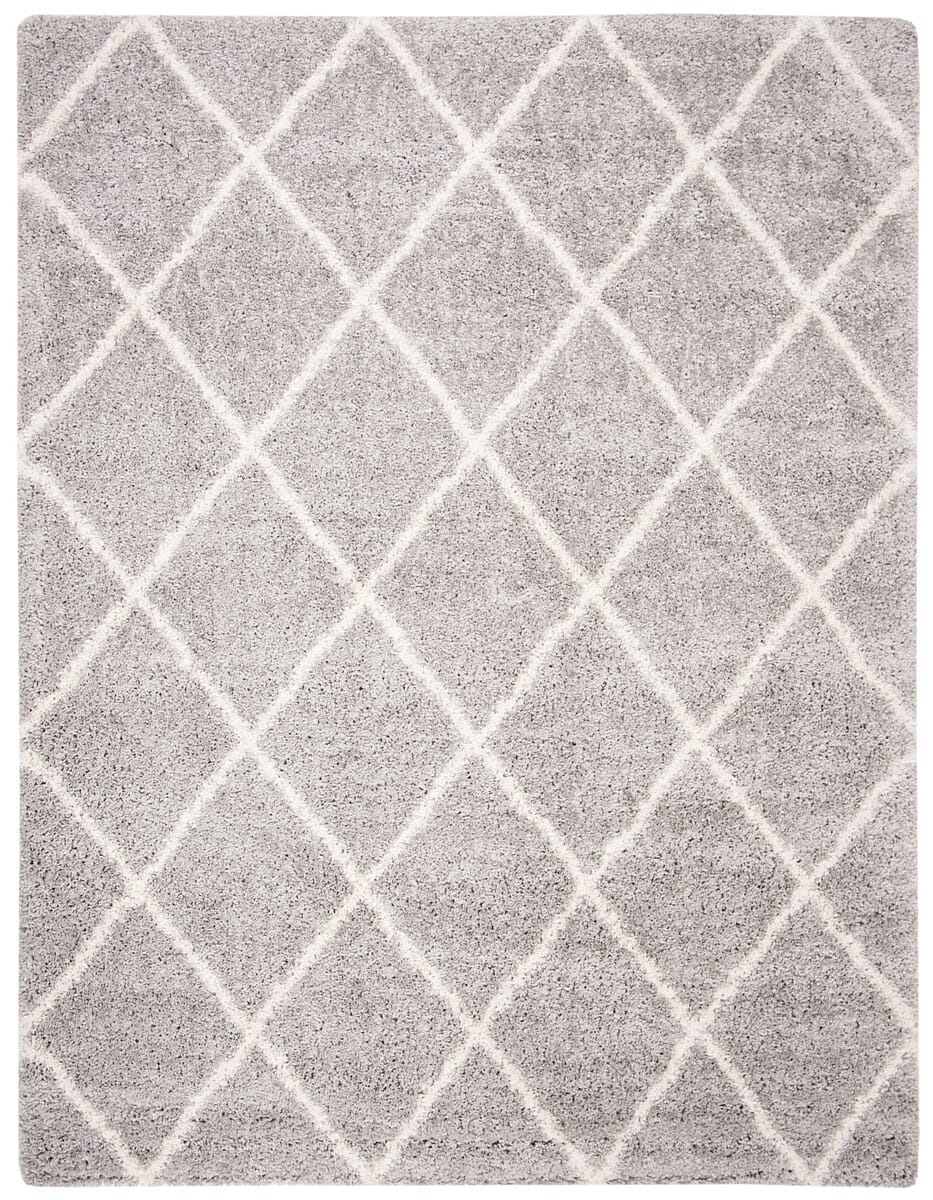 Safavieh Fontana Shag Fnt815G Grey / Cream Shag Area Rug