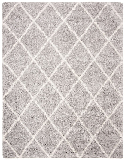 Safavieh Fontana Shag Fnt815G Grey / Cream Shag Area Rug