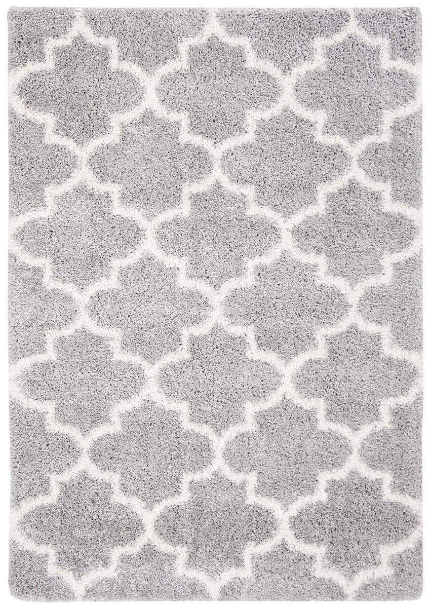 Safavieh Fontana Shag Fnt818G Grey / Cream Shag Area Rug