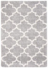 Safavieh Fontana Shag Fnt818G Grey / Cream Shag Area Rug