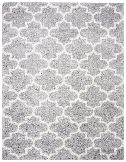 Safavieh Fontana Shag Fnt818G Grey / Cream Shag Area Rug