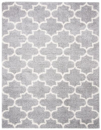 Safavieh Fontana Shag Fnt818G Grey / Cream Shag Area Rug