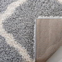 Safavieh Fontana Shag Fnt821G Grey / Cream Shag Area Rug