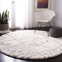 Safavieh Fontana Shag Fnt836A Cream / Grey Moroccan Area Rug