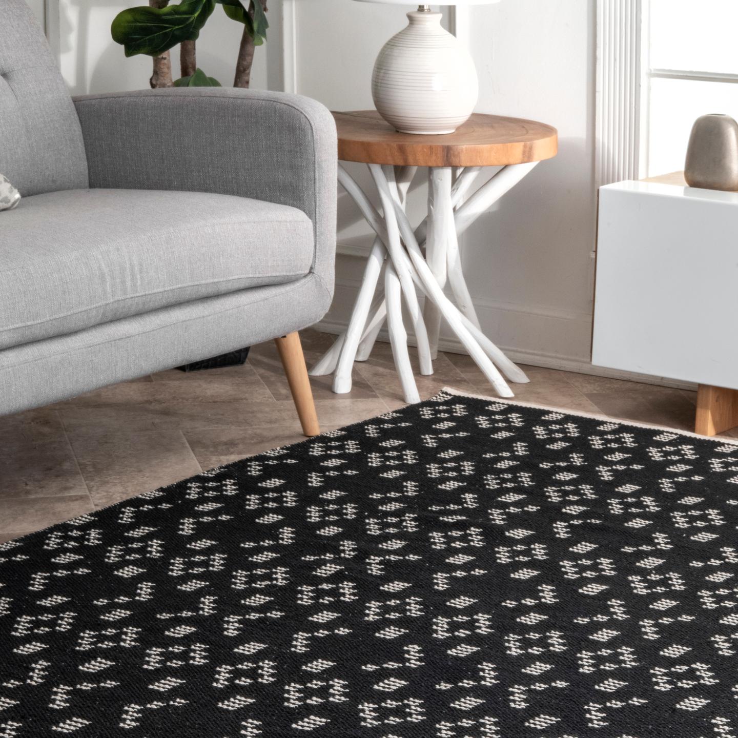 Nuloom Lilith Starry Tribal Nli2796A Black Area Rug