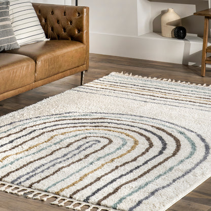 Nuloom Sina Rainbow Nsi1332A Beige Area Rug