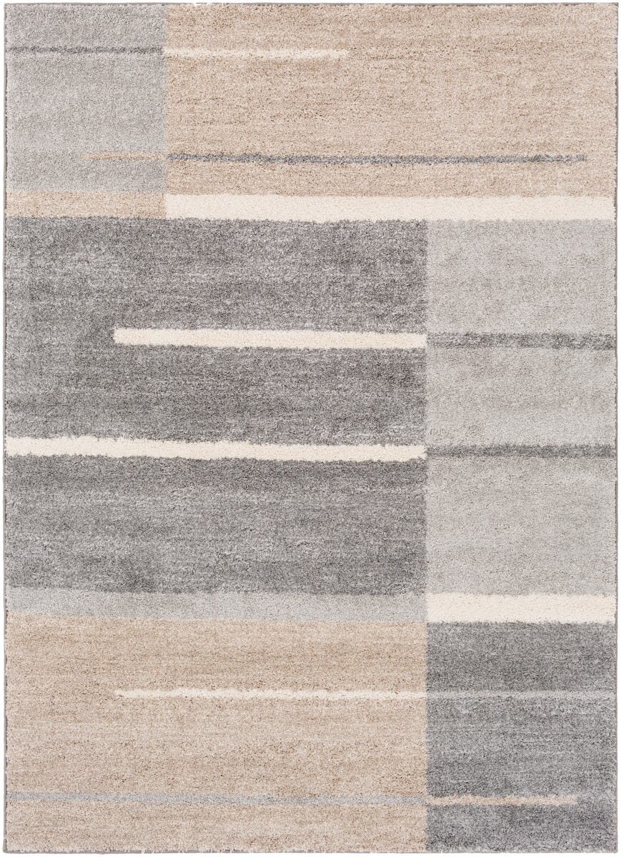 Surya Fowler Fow-1000 Medium Gray, Taupe, Light Gray Geometric Area Rug