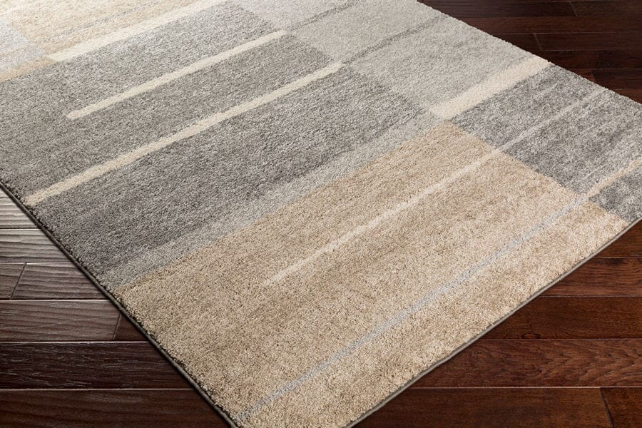 Surya Fowler Fow-1000 Medium Gray, Taupe, Light Gray Geometric Area Rug