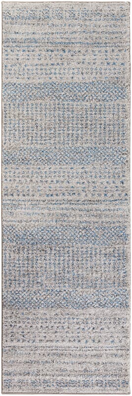 Surya Fowler Fow-1006 Medium Gray, Bright Blue, Black Rugs.