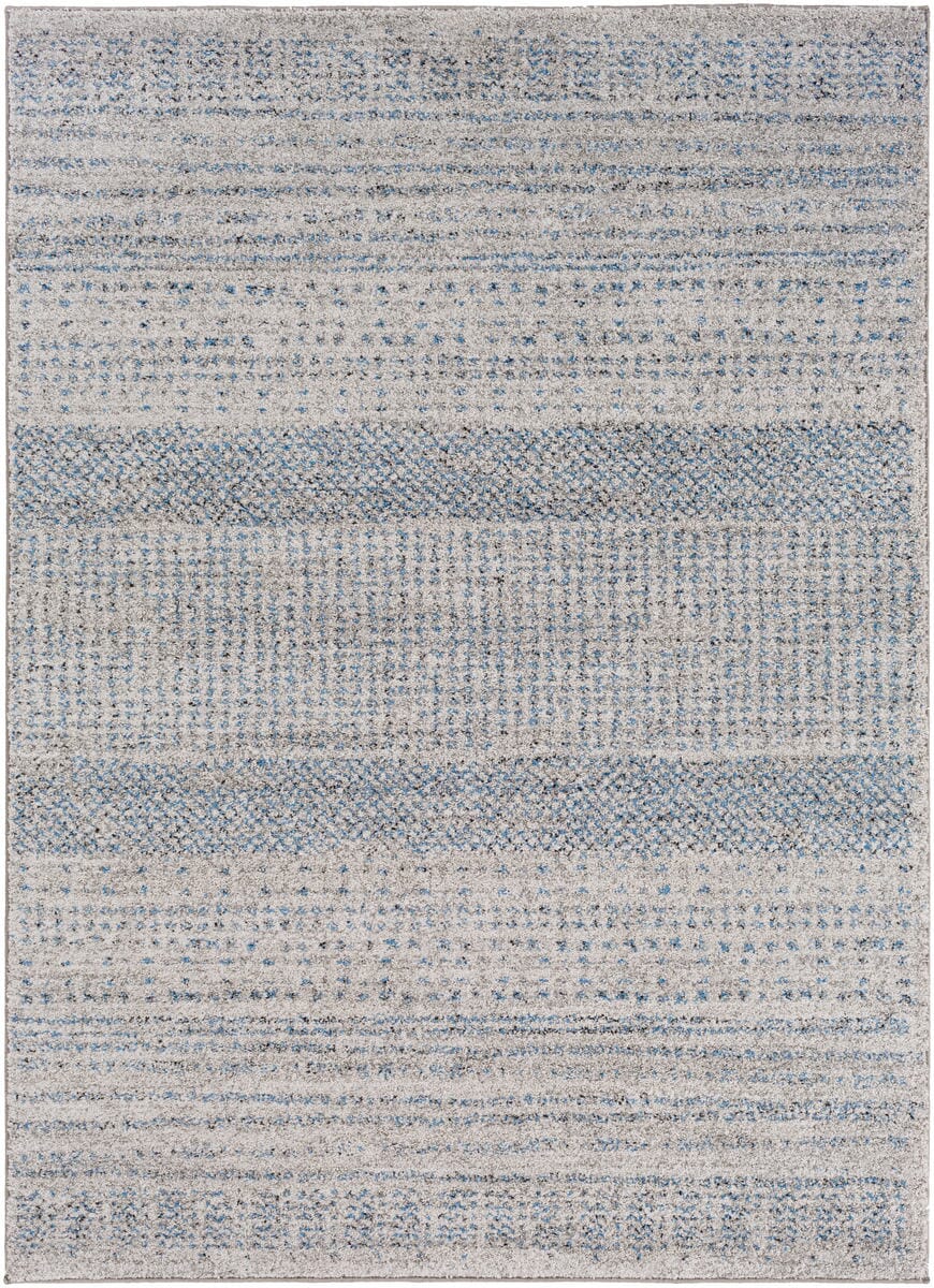 Surya Fowler Fow-1006 Medium Gray, Bright Blue, Black Rugs.