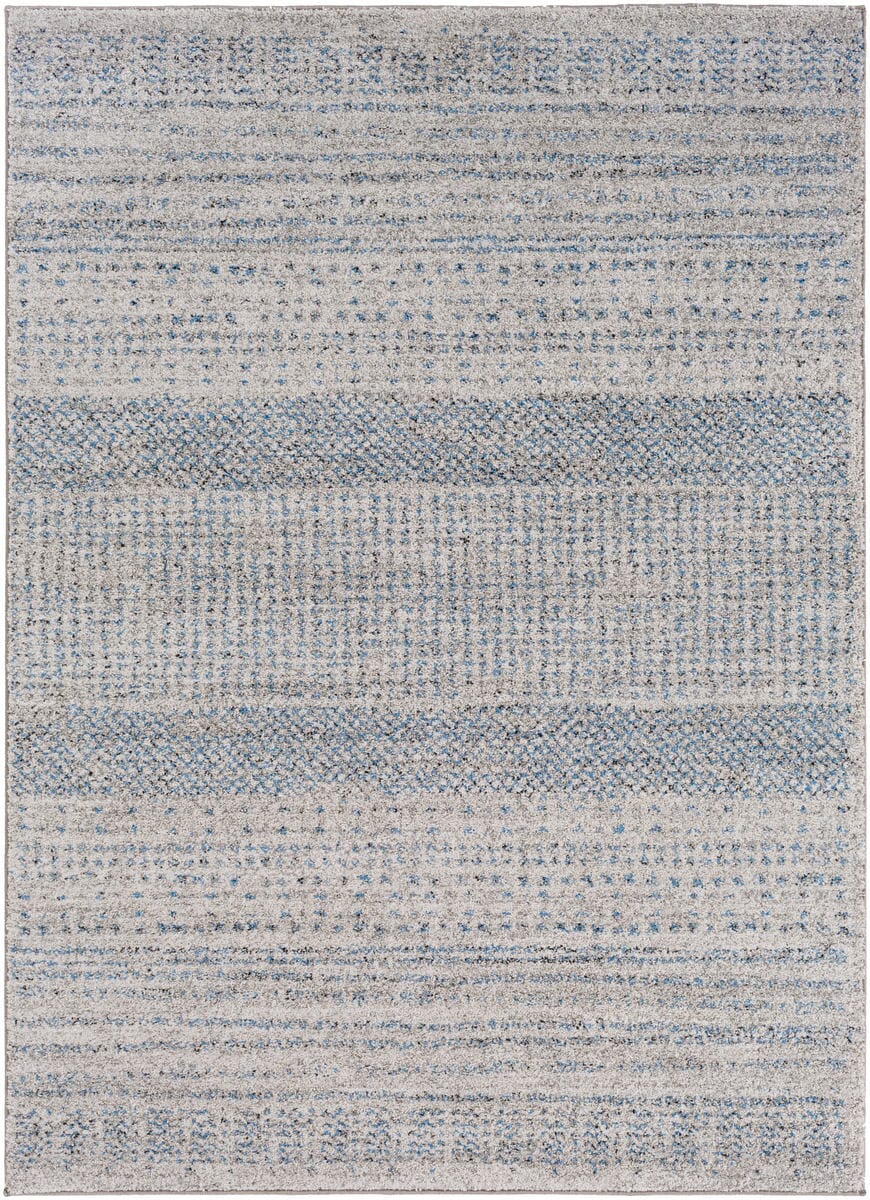 Surya Fowler Fow-1006 Medium Gray, Bright Blue, Black Area Rug