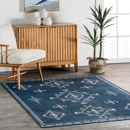 AreaRugs.com Wavaj Nwa1069C Navy Area Rug