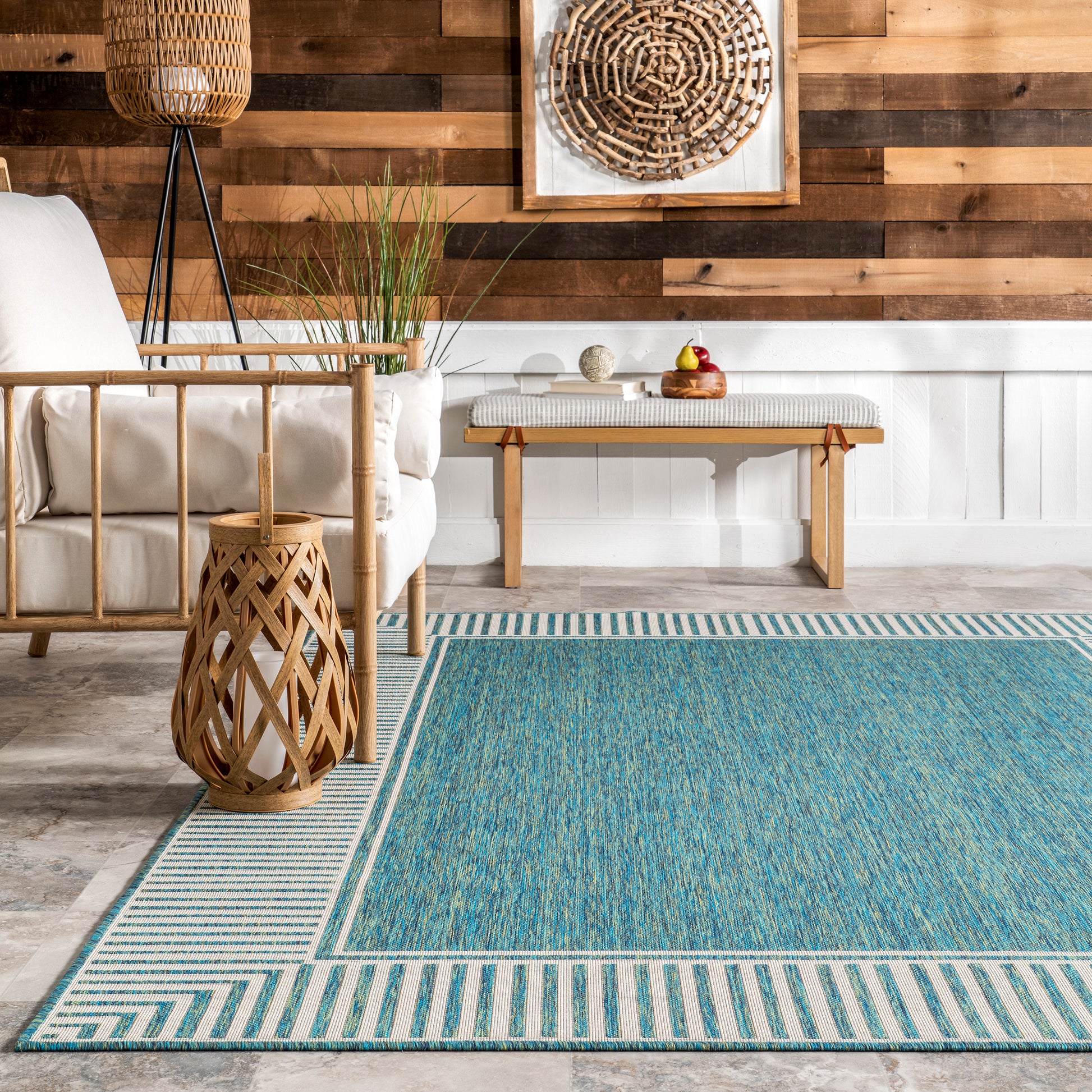 Nuloom Asha Simple Border Nas1767B Green Area Rug