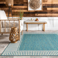 Nuloom Asha Simple Border Nas1767B Green Area Rug