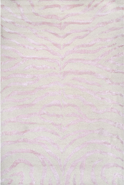 Nuloom Plush Zebra Npl3627E Pink Area Rug