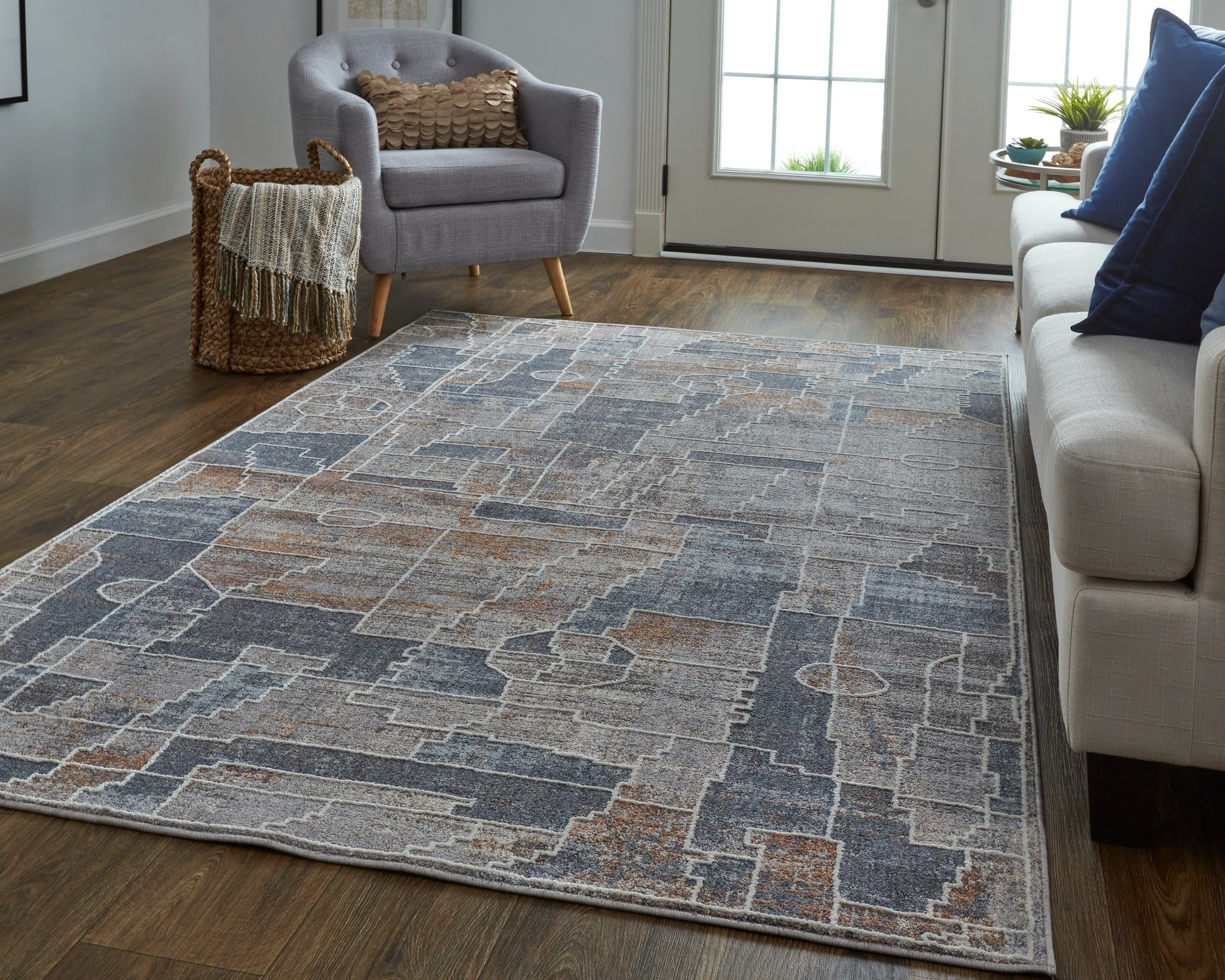 Feizy Francisco 39D4F Blue/Multi Area Rug