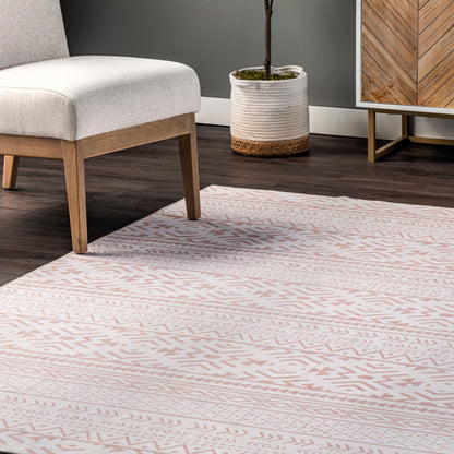 AreaRugs.com Wavaj Nwa1203B Pink Area Rug