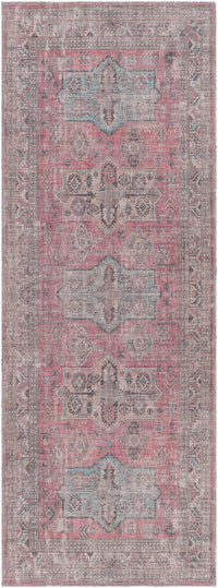 Surya Farrell Frl-2300 Aqua, Red, Light Brown, Charcoal Area Rug