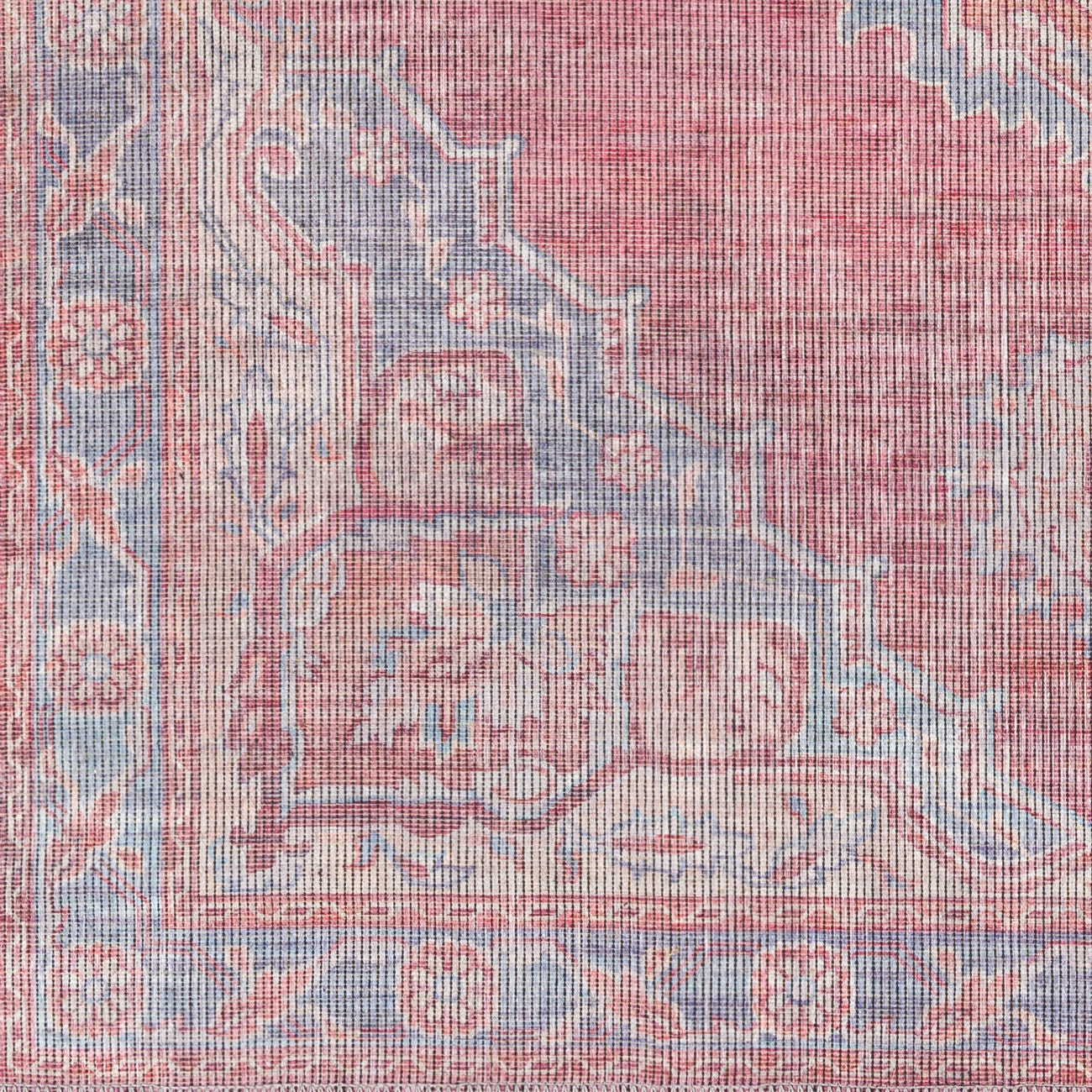 Surya Farrell Frl-2304 Blue, Burgandy, Peach, Light Beige Area Rug