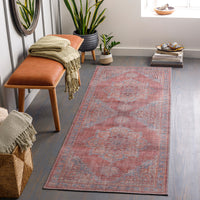 Surya Farrell Frl-2304 Blue, Burgandy, Peach, Light Beige Area Rug