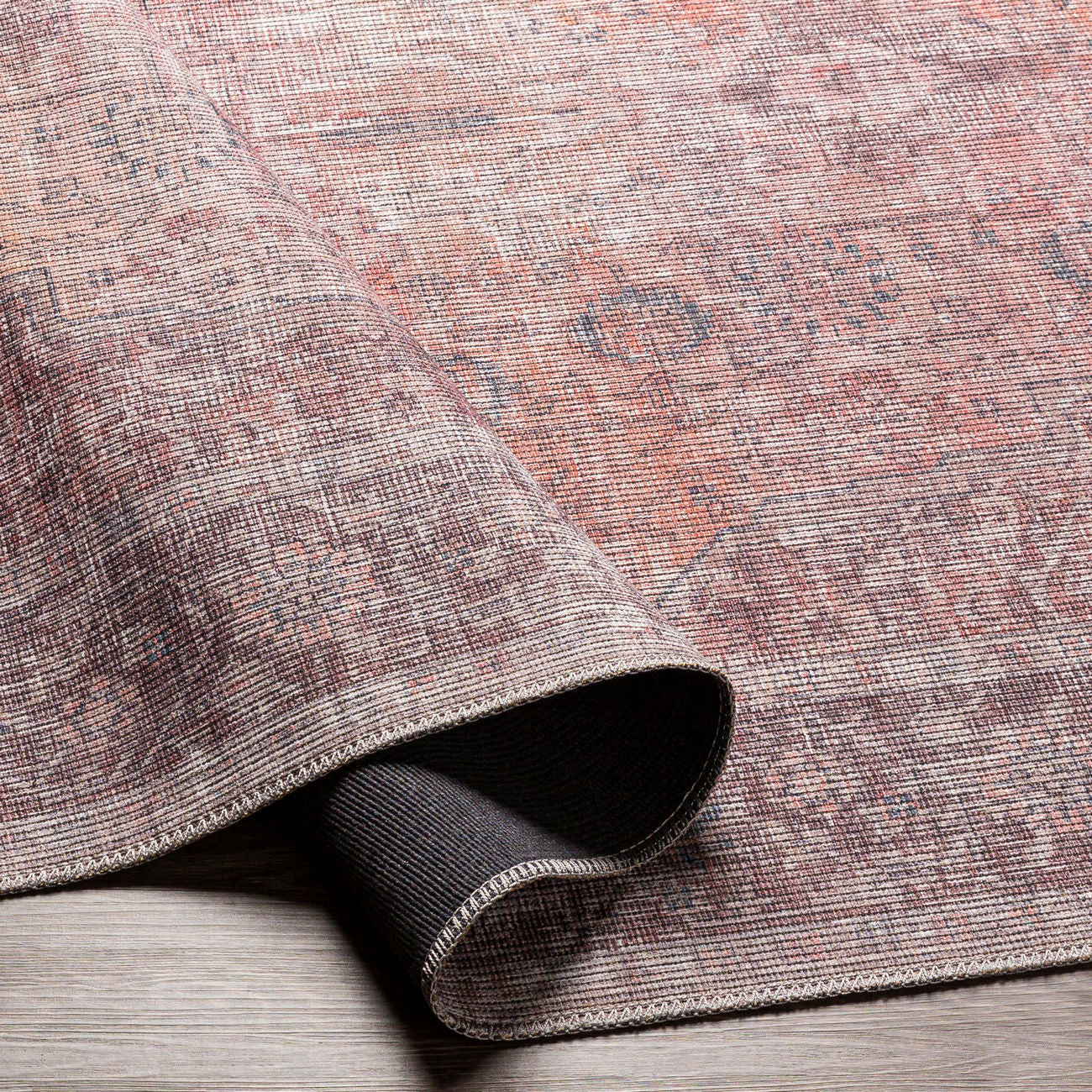 Surya Farrell Frl-2305 Red, Light Brown, Charcoal, Taupe Area Rug