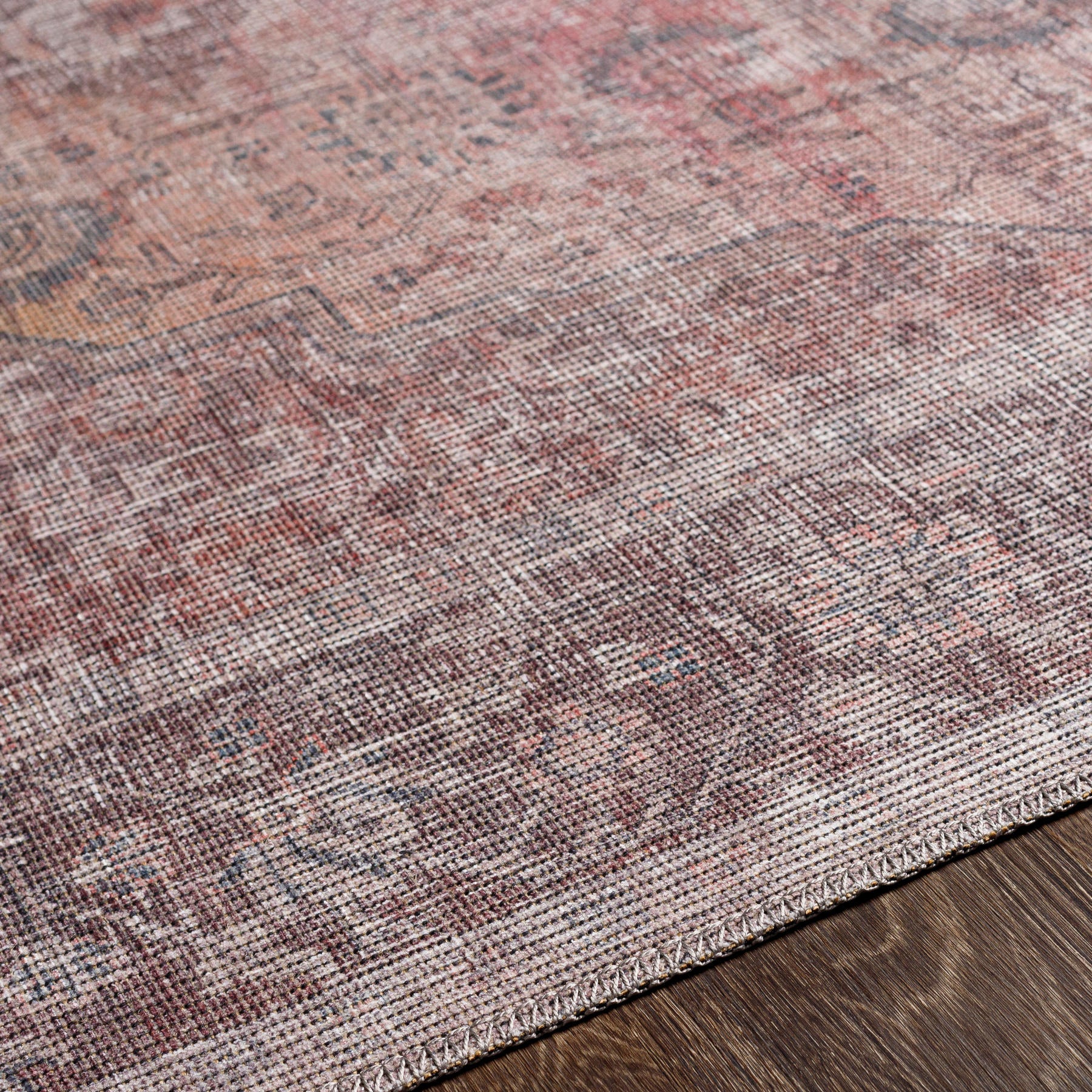 Surya Farrell Frl-2305 Red, Light Brown, Charcoal, Taupe Area Rug