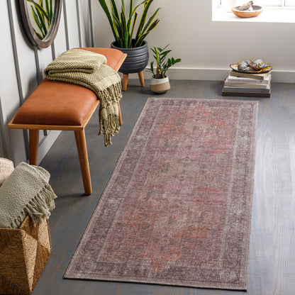 Surya Farrell Frl-2305 Red, Light Brown, Charcoal, Taupe Area Rug