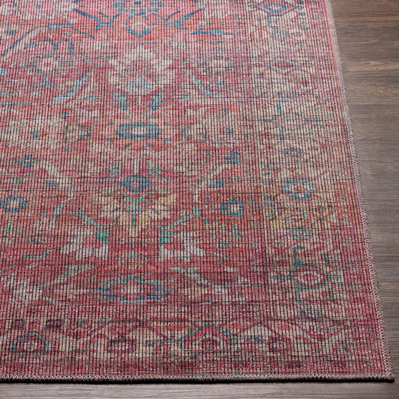 Surya Farrell Frl-2307 Red, Blue, Grass Green, Wheat Area Rug