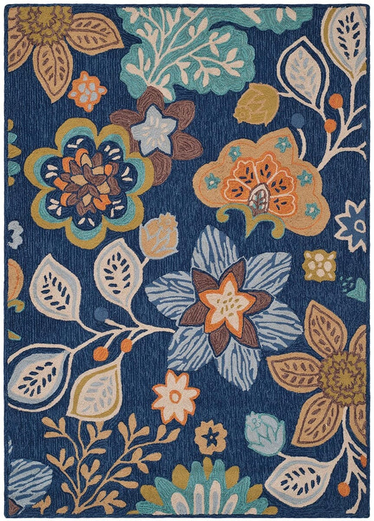 Safavieh Four Seasons Frs394A Navy Floral / Country Area Rug