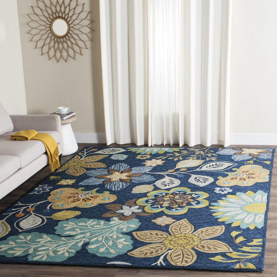 Safavieh Four Seasons Frs394A Navy Floral / Country Area Rug