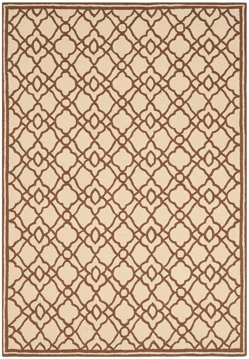 Safavieh Four Seasons Frs396A Ivory / Dark Brown Geometric Area Rug