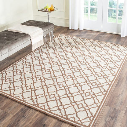 Safavieh Four Seasons Frs396A Ivory / Dark Brown Geometric Area Rug