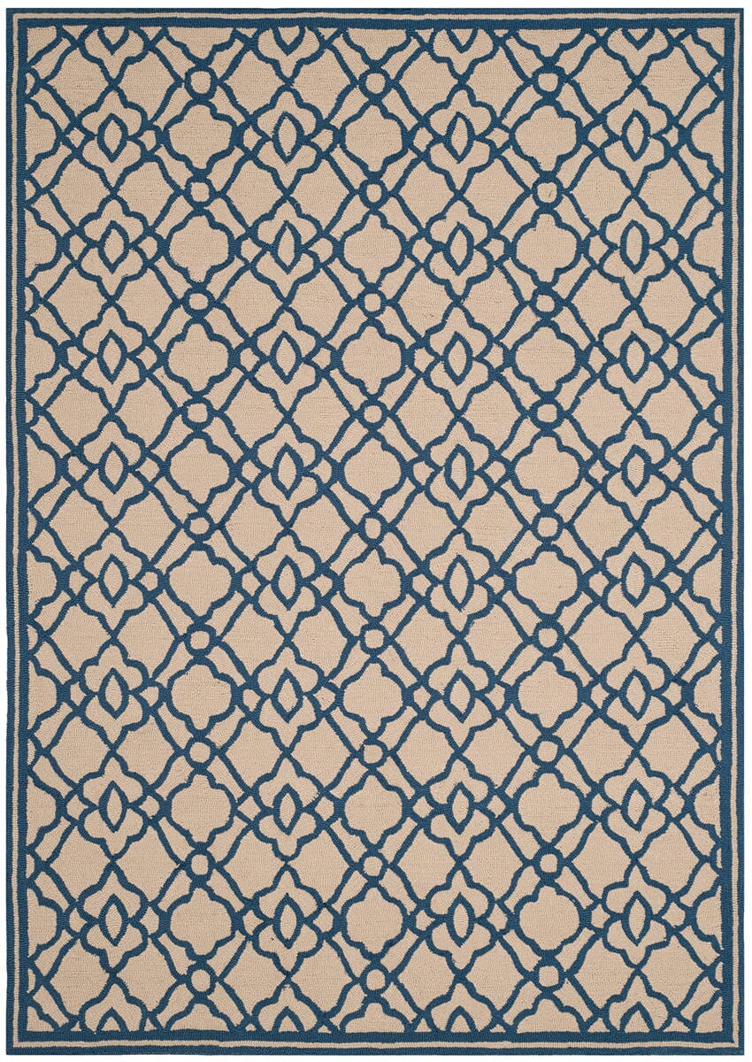 Safavieh Four Seasons Frs396C Ivory / Blue Geometric Area Rug