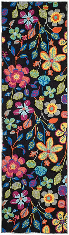 Safavieh Four Seasons Frs428A Black / Multi Floral / Country Area Rug